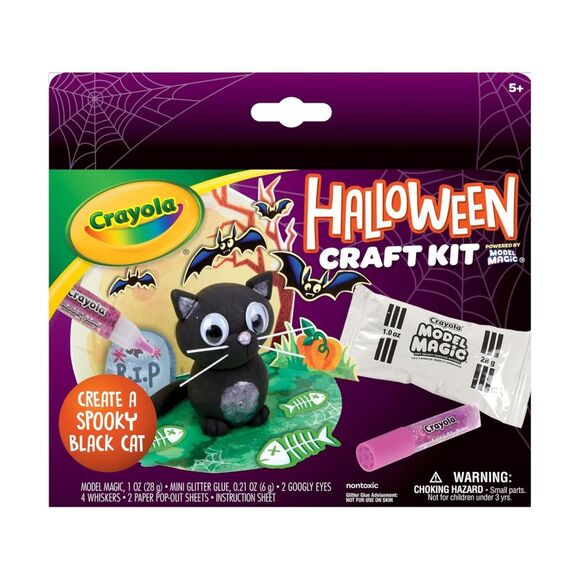 Crayola Halloween Craft Kit Model Clay Magic Black Cat DIY Crafts for Kids - Picture 1 of 7